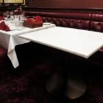 Custom Steel Pedestal Table Bases for a High-End NYC Steakhouse