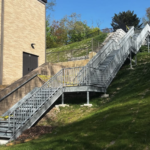 Building an Uphill Aluminum Staircase for a Long Island School District
