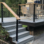 Metal Wire Elevated Deck Railings with Wood Finishes: Combining Strength and Style